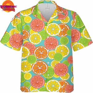 Fruit Half An Orange Pattern Hawaiian Shirt 2