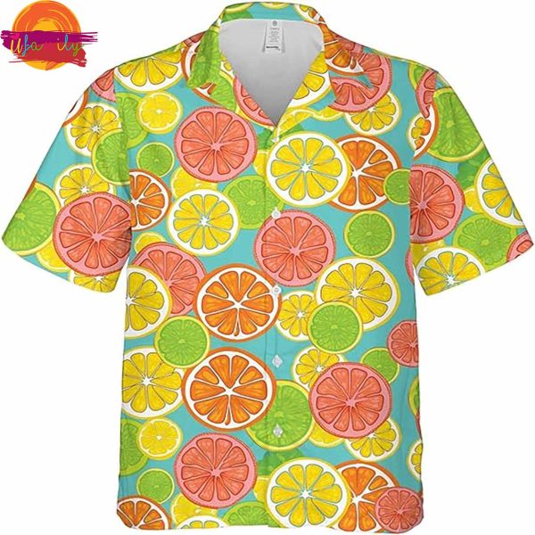 Fruit Half An Orange Pattern Hawaiian Shirt