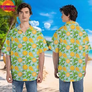 Fruit Half An Orange Pattern Hawaiian Shirt Style 2