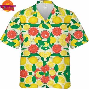 Fruit Lemon Peach Hawaiian Shirt 1