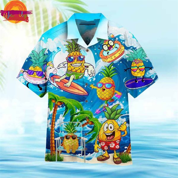 Fruit Pineapple Surf Hawaiian Shirt