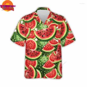 Fruit Watermelon Pattern Hawaiian Shirt