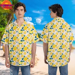 Fruit Yellow Lemon Pattern Hawaiian Shirt 2