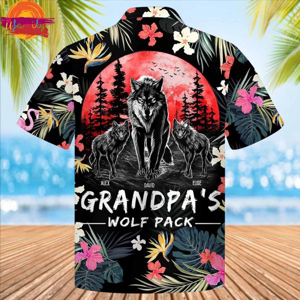 Grandpa’s Wolf Pack Hawaiian Shirt Style