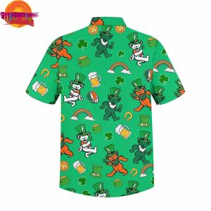 Grateful Dead Happy St Patricks Day Green Hawaiian Shirt 3