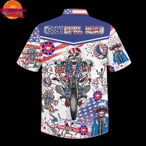 Happy 4th Of July Grateful Dead Wave That Flag Hawaiian Shirt Style