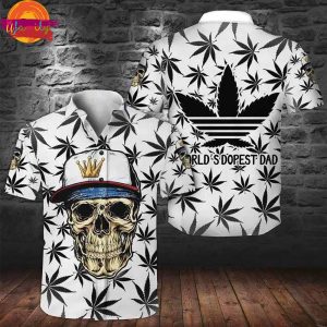 Hawaiian Aloha Skull Weed Hawaiian Shirt Style