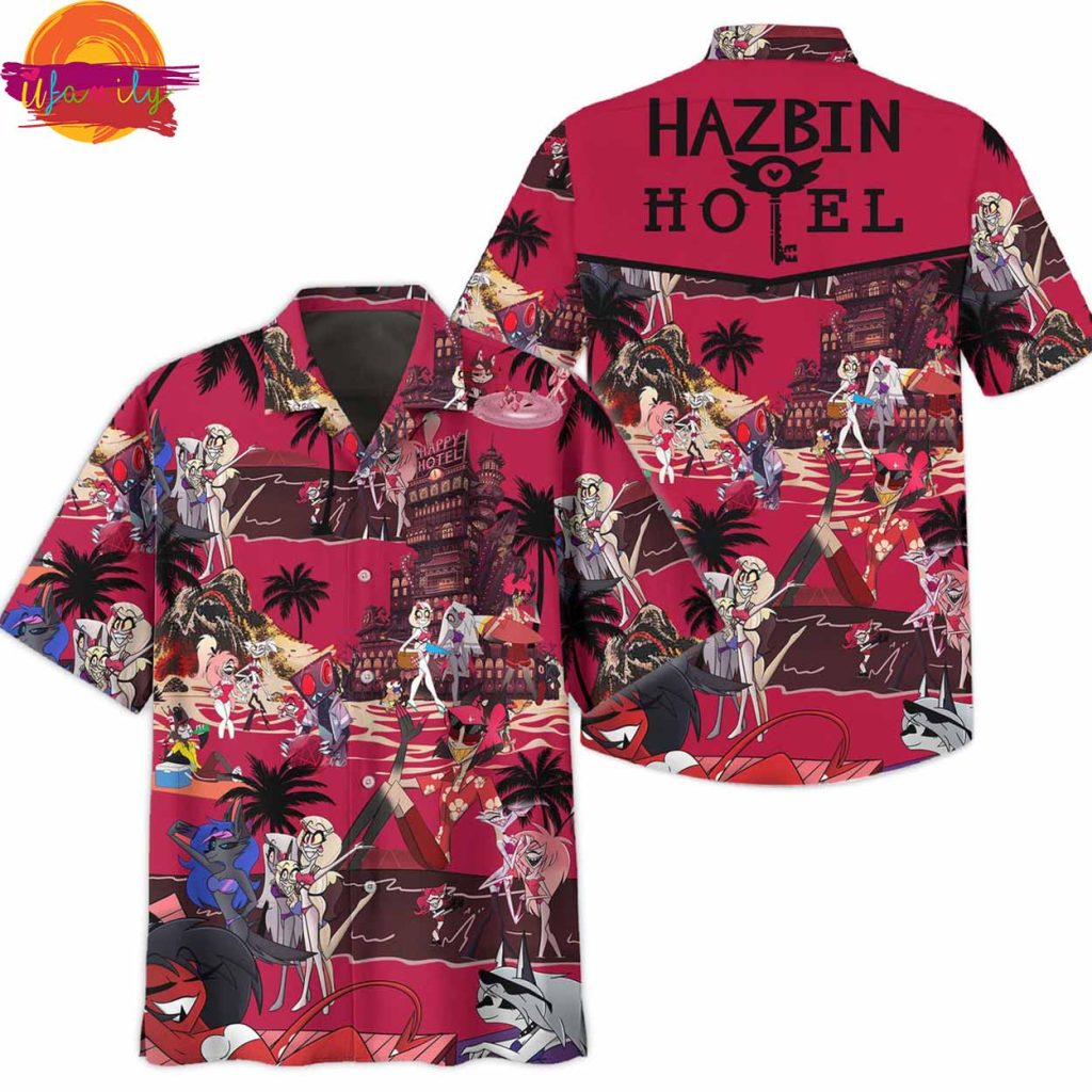 Hazbin Hotel TV Series Characters Hawaiian Shirt Style