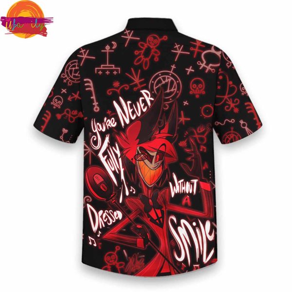 Hazbin Hotel You Never Fully Dressed Without A Smile Hawaiian Shirt Style