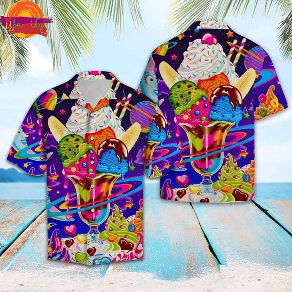 Ice Cream Full Color Hawaiian Shirt Style