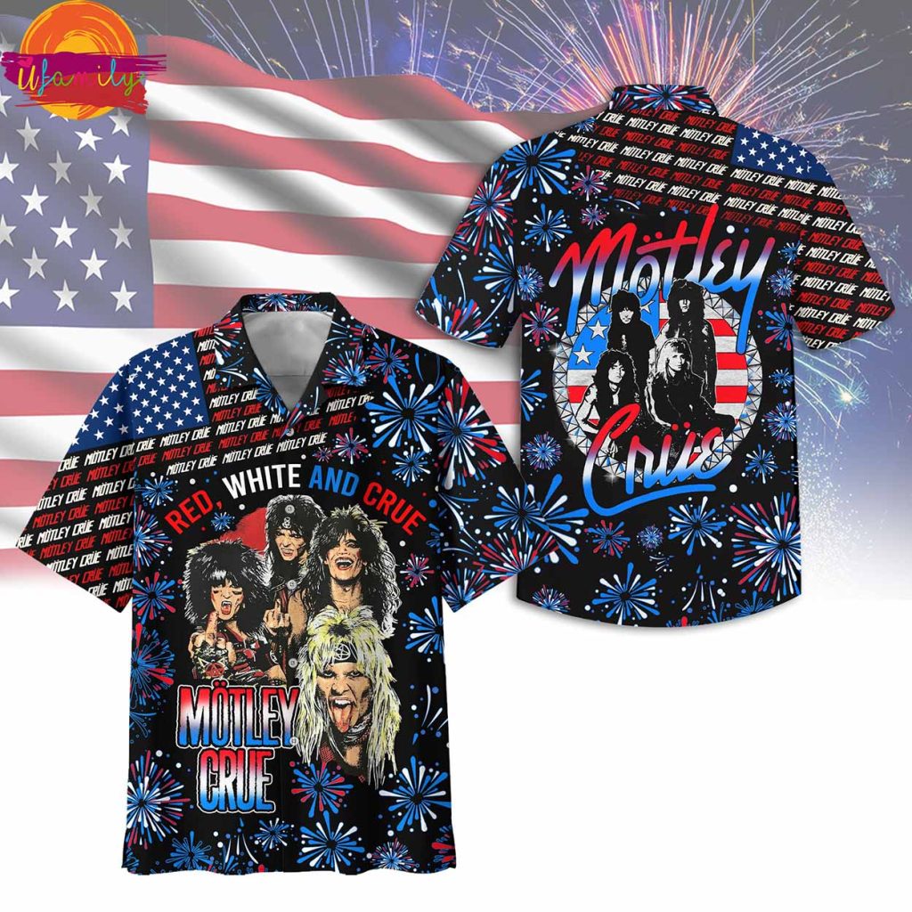 Motley Crue 4th of July Hawaiian Shirt