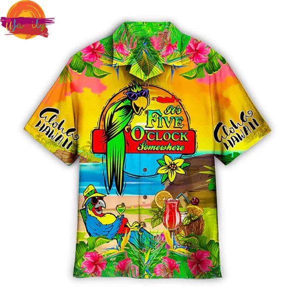 Parrot Summer Beach Hawaiian Shirt Style