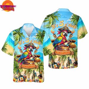 Pirate Parrot Hawaiian Shirt Style
