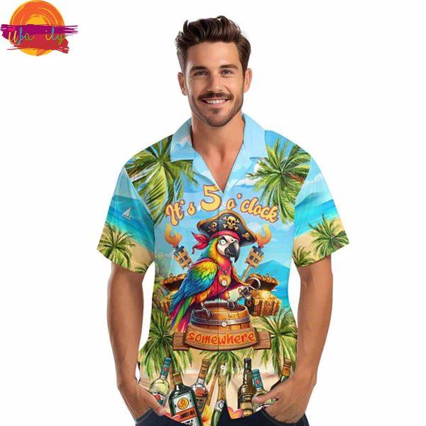 Pirate Parrot Hawaiian Shirt Style