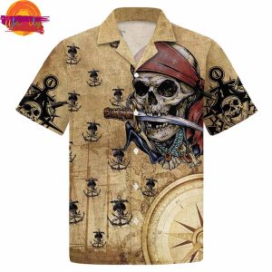 Pirates Captain Skull Hawaiian Shirt Style 1