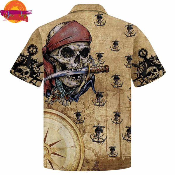 Pirates Captain Skull Hawaiian Shirt Style