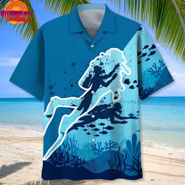 Scuba Diver Underwater Diving Hawaiian Shirt