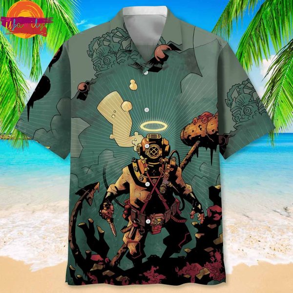 Scuba Diving Nature Trendy Hawaiian Shirt For Men