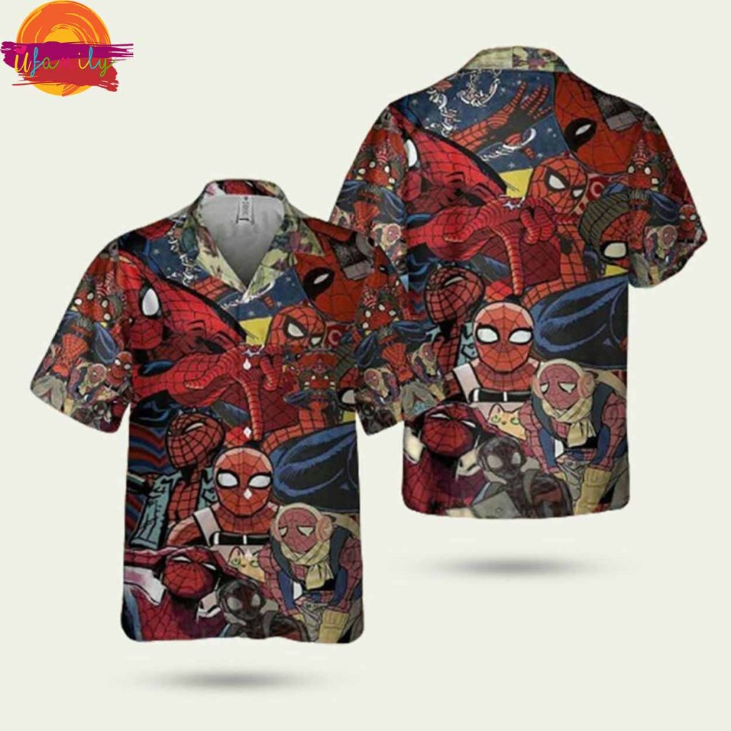 Spider-Man Pattern Hawaiian Shirt Style