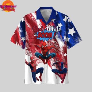 Spider Man Red White And Boom 4th Of July Hawaiian Shirt 2