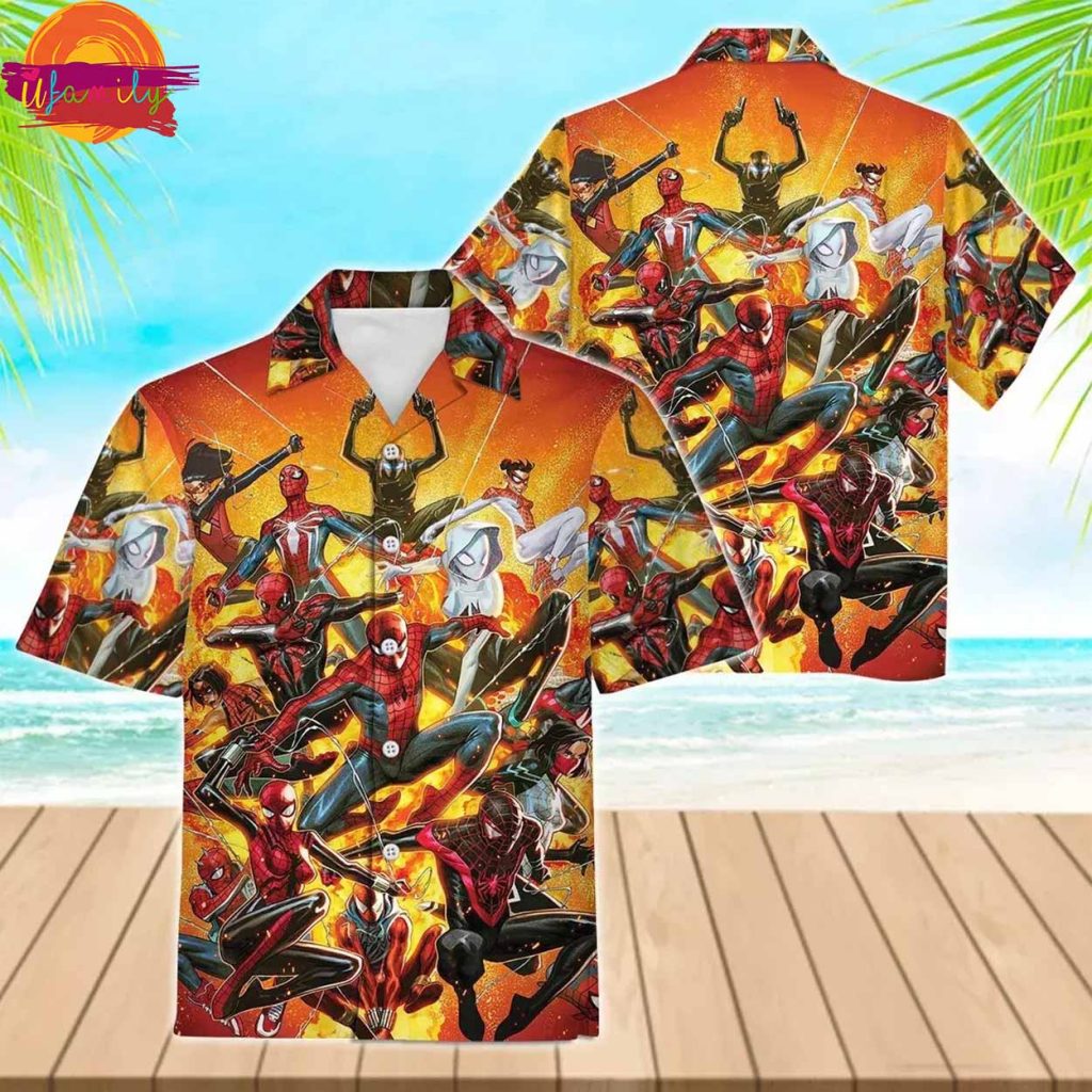 Spider-Man Super-Hero Hawaiian Shirt Style