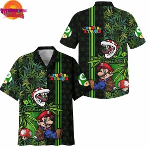 Super Mario Weed Hawaiian Shirt Style