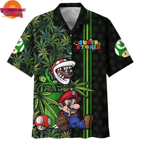 Super Mario Weed Hawaiian Shirt Style