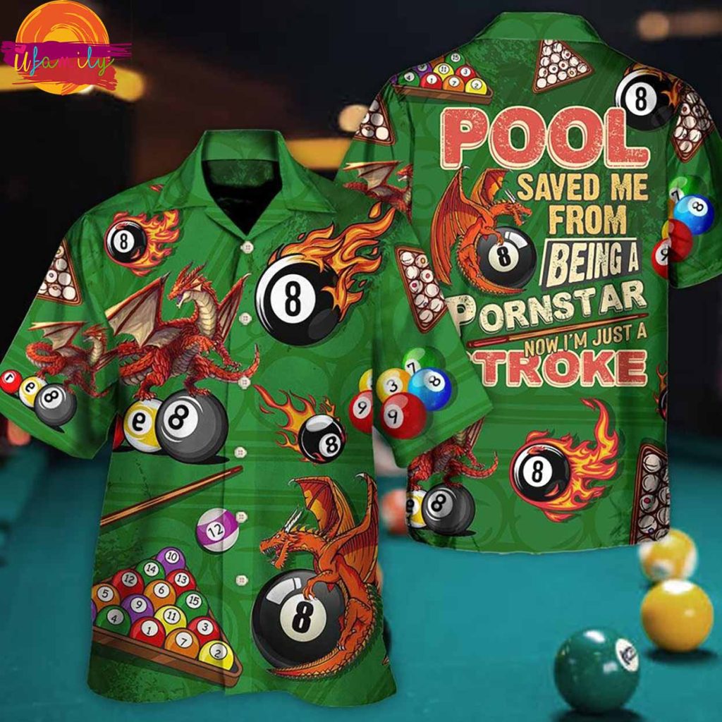 Billiards Dragon Aloha Hawaiian Shirt Style