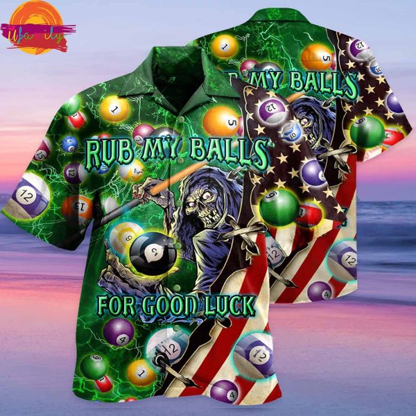 Billiards Skull God Of Death Hawaiian Shirt