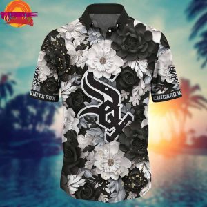 Chicago White Sox Logo Flowers Hawaiian Shirt 3