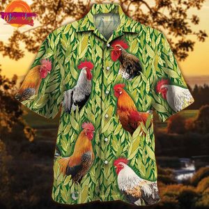 Chicken Corn Pattern Hawaiian Shirt Farm Hawaiian Shirt Farm Summer Beach Shirt 1 11zon