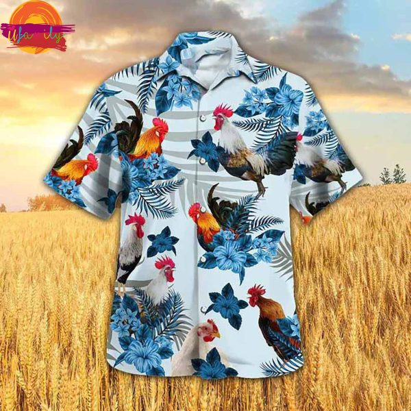 Chicken Hibiscus Hawaiian Shirt Style