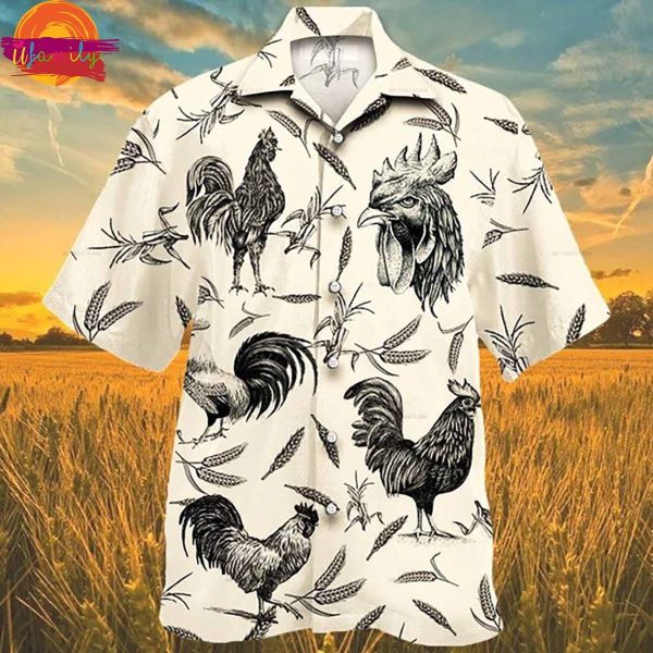 Chicken Farm Hawaiian Shirt