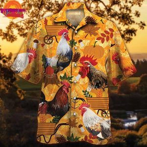 Chicken Orange Nature Autumn Hawaiian Shirt Farm Hawaiian Shirt Farm Summer Beach Shirt 1 bpyitl 8 11zon