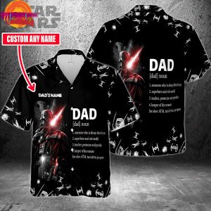 Custom Star Wars Darth Vader Comfortable Black Hawaiian Shirt For Men