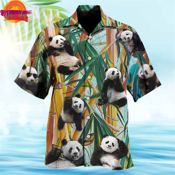 Cute Panda Alone Hawaiian Shirt