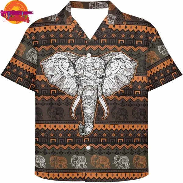 Elephant Native American Hawaiian Shirt Style