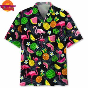 Flamingo Fruits Hawaiian Shirt