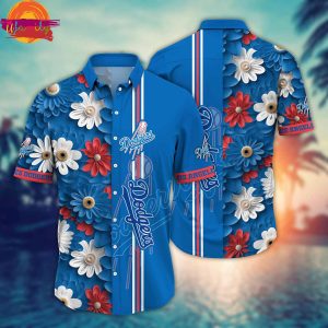 Los Angeles Dodgers Flowers MLB Hawaiian Shirt