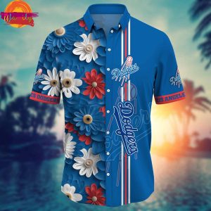 Los Angeles Dodgers Flowers MLB Hawaiian Shirt 3