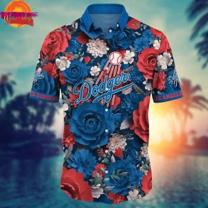 Los Angeles Dodgers Flowers Summer Hawaiian Shirt