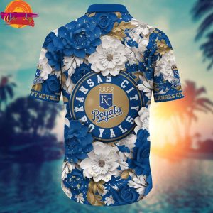 MLB Kansas City Royals Flower Hawaiian Shirt 3