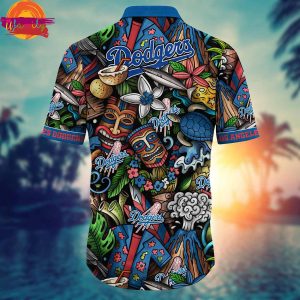 MLB Los Angeles Dodgers Tiki Tiki Hawaiian Shirt Style