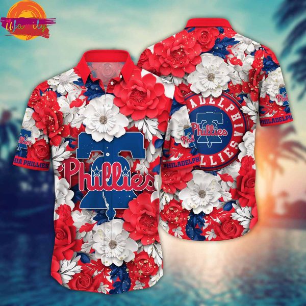 MLB Philadelphia Phillies Flowers Hawaiian Shirt Style