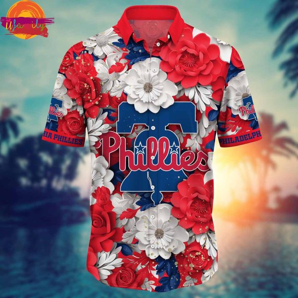 MLB Philadelphia Phillies Flowers Hawaiian Shirt Style