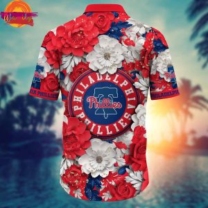 MLB Philadelphia Phillies Flowers Hawaiian Shirt Style 3