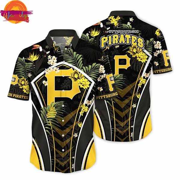 MLB Pittsburgh Pirates Flowers Tropical Hawaiian Shirt