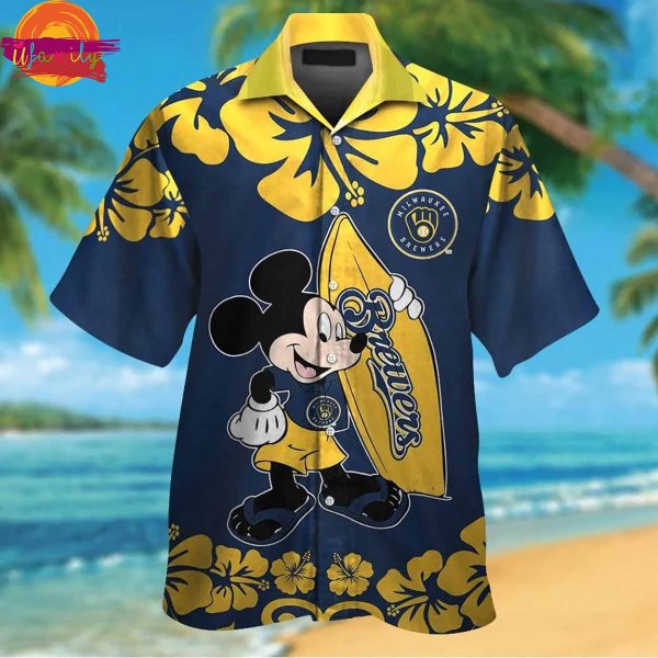 Milwaukee Brewers Mickey Mouse Hawaiian Shirt