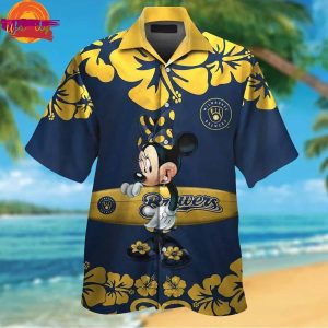 Milwaukee Brewers Minnie Mouse Hawaiian Shirt