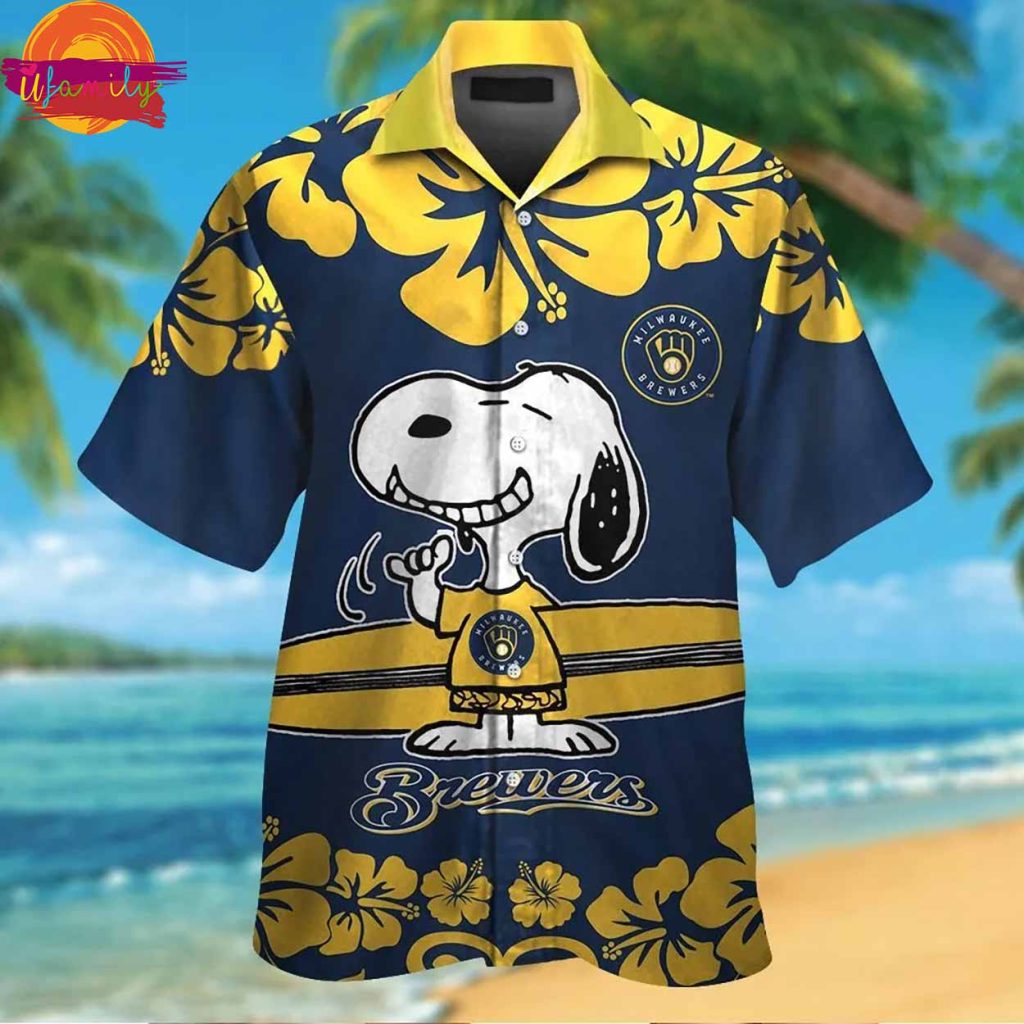 Milwaukee Brewers Snoopy Hawaiian Shirt Style